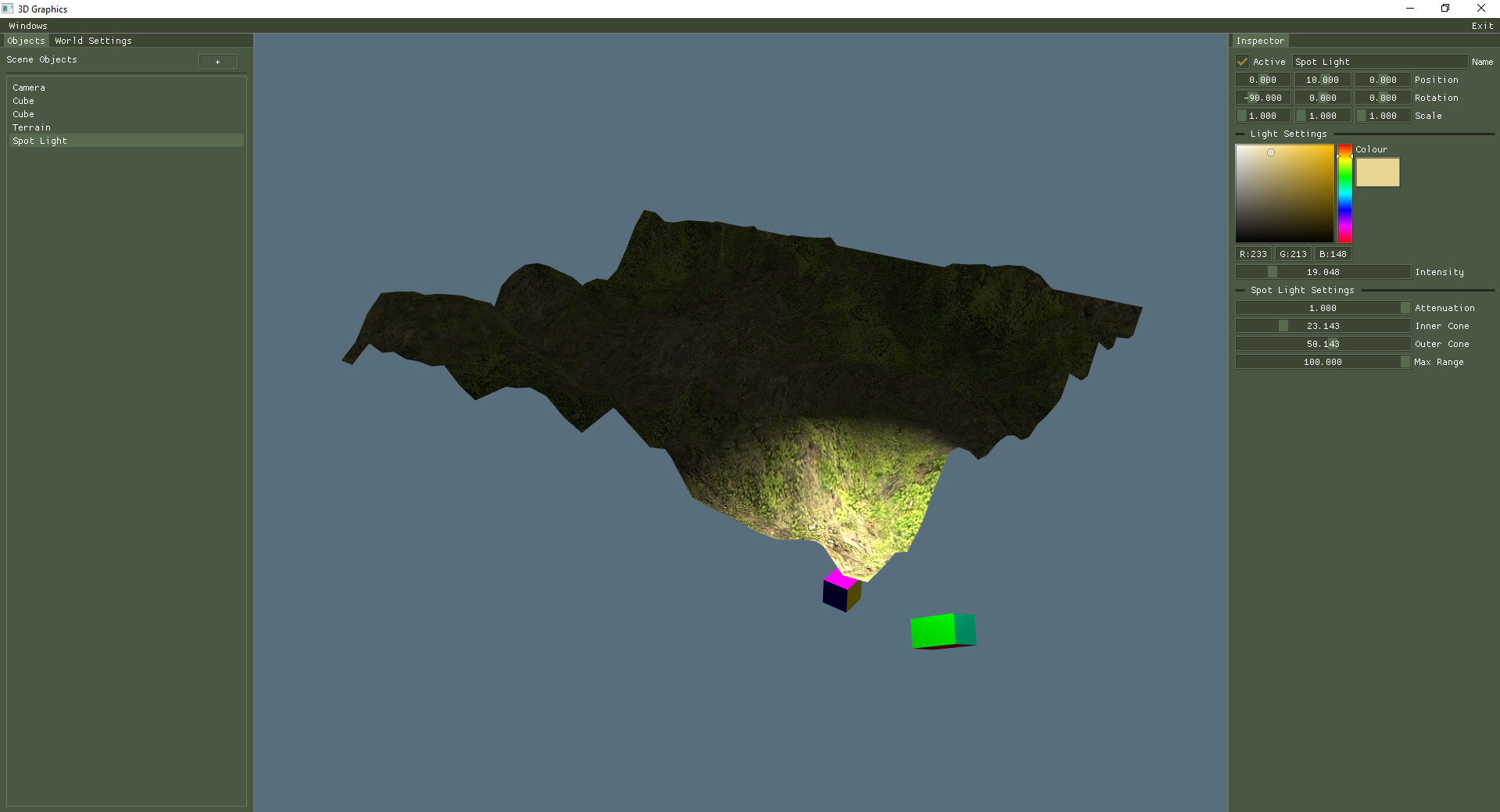 A preview of the entire engine editor.
