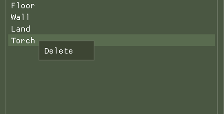 The Object Context popup.